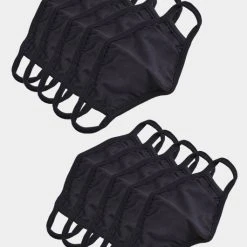 Build Your Brand Herren Kids Face Mask 10-Pack In Blau