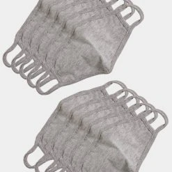 Build Your Brand Herren Kids Face Mask 10-Pack In Grau