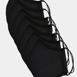 Build Your Brand Herren Classic Face Mask 7-Pack In Schwarz