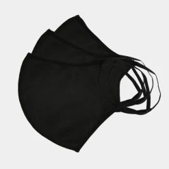 Build Your Brand Unisex Face Mask 3-Pack In Schwarz