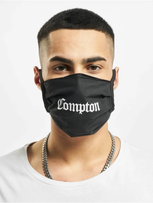 Mister Tee Herren Compton Face Mask In Schwarz 1 Mister Tee Herren Compton Face Mask In Schwarz