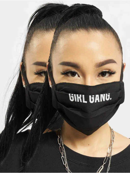 Mister Tee Herren Girl Gang Face Mask 2-Pack In Schwarz 1 Mister Tee Herren Girl Gang Face Mask 2-Pack In Schwarz