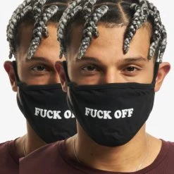 Mister Tee Herren Fxxx Off Face Mask In Schwarz