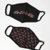 Mister Tee Roses Face Mask 2-Pack In Schwarz
