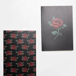Mister Tee Roses Exercise Book 2-Pack In Schwarz