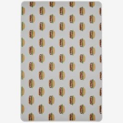 Mister Tee Burger Allover Desk Pad In Weiß