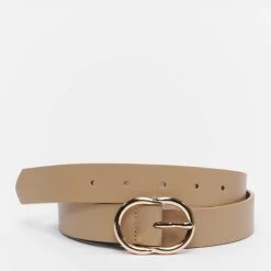 URBAN CLASSICS Gürtel Small Ring Buckle In Beige