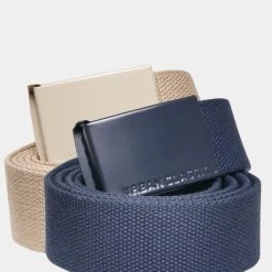 URBAN CLASSICS Gürtel Colored Buckle Canvas 2-Pack In Beige