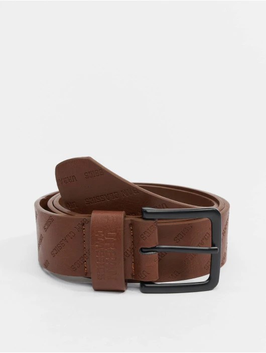 URBAN CLASSICS Gürtel Allover Logo In Braun 1 URBAN CLASSICS Gürtel Allover Logo In Braun