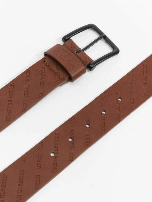 URBAN CLASSICS Gürtel Allover Logo In Braun 2 URBAN CLASSICS Gürtel Allover Logo In Braun – Bild 2