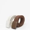 URBAN CLASSICS Gürtel Colored Buckle Canvas 2-Pack In Braun