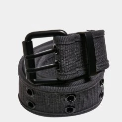 URBAN CLASSICS Gürtel Double Thorn Buckle Canvas In Grau