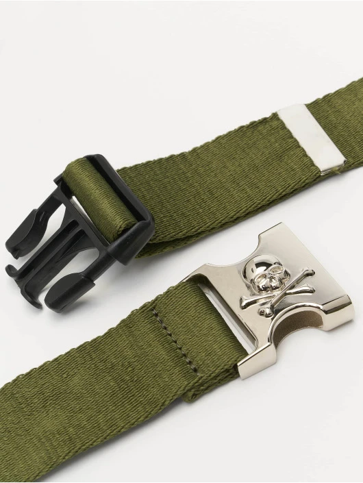 URBAN CLASSICS Gürtel Skull Buckle In Olive 2 URBAN CLASSICS Gürtel Skull Buckle In Olive – Bild 2