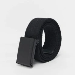 URBAN CLASSICS Gürtel Coloured Buckle Canvas In Schwarz