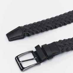 URBAN CLASSICS Gürtel Braided Synthetic Leather In Schwarz