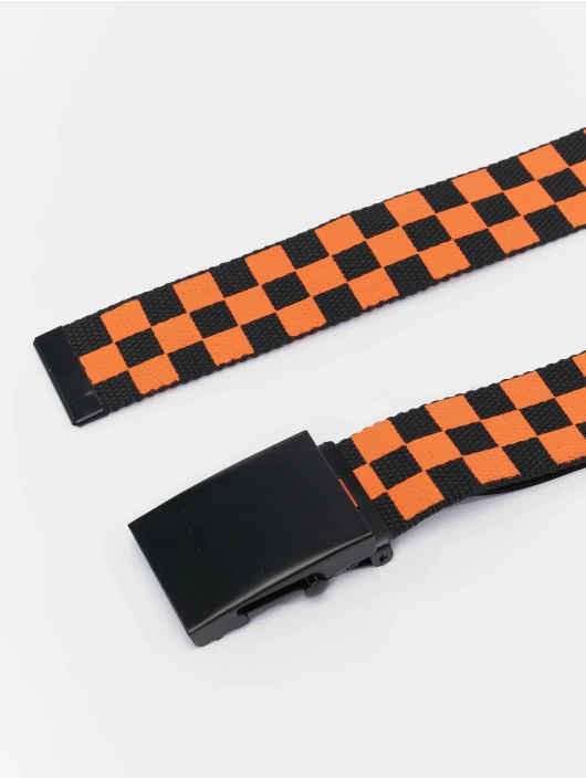 URBAN CLASSICS Gürtel Check And Solid Canvas 2-Pack In Schwarz 2 URBAN CLASSICS Gürtel Check And Solid Canvas 2-Pack In Schwarz – Bild 2