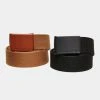 URBAN CLASSICS Gürtel Colored Buckle Canvas 2-Pack In Schwarz