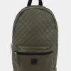 URBAN CLASSICS Rucksack Diamond Quilt Leather Imitation In Olive