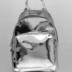 URBAN CLASSICS Rucksack Mini Metallic In Silberfarben