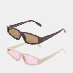 URBAN CLASSICS Herren Sonnenbrille Sunglasses Lefkada 2-Pack In Braun