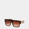 URBAN CLASSICS Herren Sonnenbrille Zakynthos With Chain In Braun