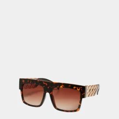 URBAN CLASSICS Herren Sonnenbrille Zakynthos With Chain In Braun
