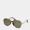 URBAN CLASSICS Herren Sonnenbrille Karphatos With Chain In Goldfarben