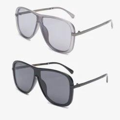 URBAN CLASSICS Herren Sonnenbrille Sunglasses Milos 2-Pack In Schwarz