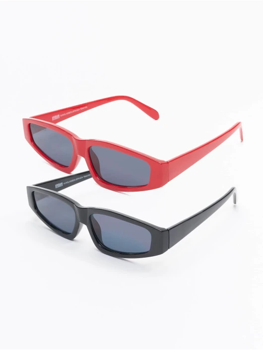 URBAN CLASSICS Herren Sonnenbrille Sunglasses Lefkada 2-Pack In Schwarz 1 URBAN CLASSICS Herren Sonnenbrille Sunglasses Lefkada 2-Pack In Schwarz