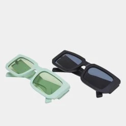 URBAN CLASSICS Herren Sonnenbrille Helsinki 2-Pack In Schwarz