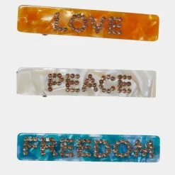 URBAN CLASSICS Herren Statement Hair Clips 3-Pack In Bunt