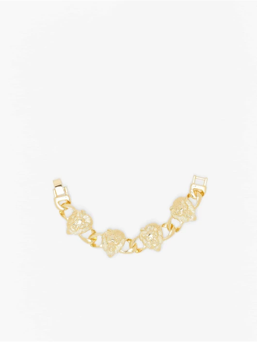 URBAN CLASSICS Herren Lion Bracelet In Goldfarben 2 URBAN CLASSICS Herren Lion Bracelet In Goldfarben – Bild 2