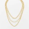 URBAN CLASSICS Herren Layering Chain Necklace In Goldfarben