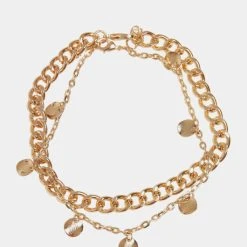 URBAN CLASSICS Charmy Anklet In Goldfarben