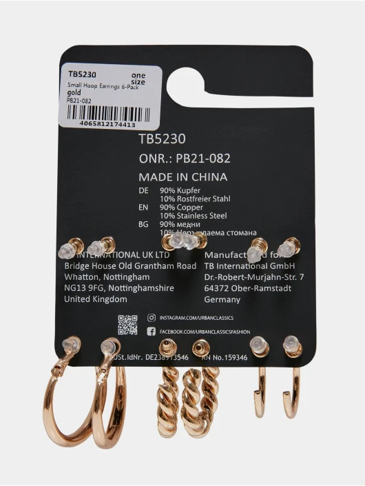 URBAN CLASSICS Small Hoop In Goldfarben 2 URBAN CLASSICS Small Hoop In Goldfarben – Bild 2