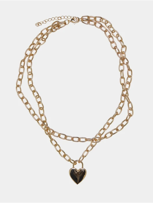 URBAN CLASSICS Herren Heart Padlock In Goldfarben 1 URBAN CLASSICS Herren Heart Padlock In Goldfarben