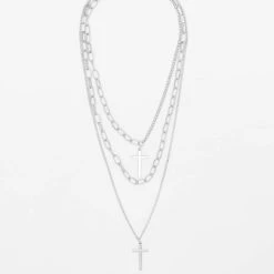 URBAN CLASSICS Herren Layering Cross In Grau