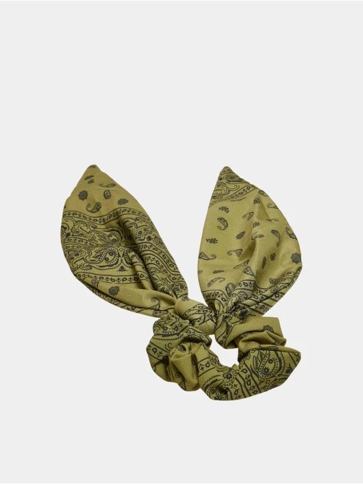URBAN CLASSICS Bandana Print Scrunchies With XXL Bow 2-Pack In Khaki 2 URBAN CLASSICS Bandana Print Scrunchies With XXL Bow 2-Pack In Khaki – Bild 2