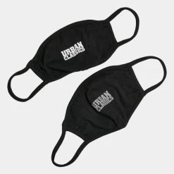 URBAN CLASSICS Cotton Face Mask 2-Pack In Schwarz