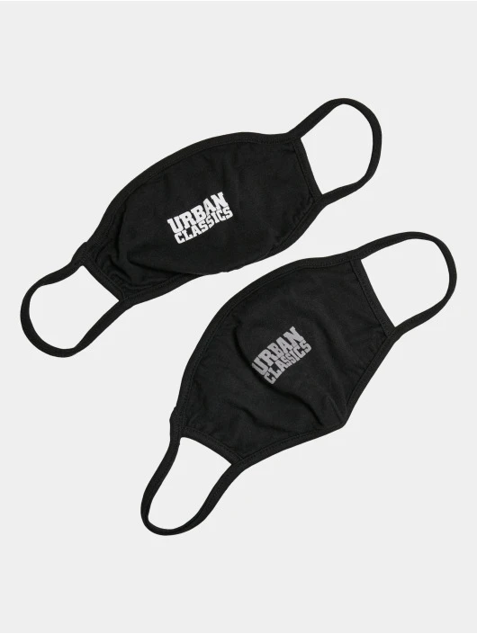 URBAN CLASSICS Cotton Face Mask 2-Pack In Schwarz 1 URBAN CLASSICS Cotton Face Mask 2-Pack In Schwarz