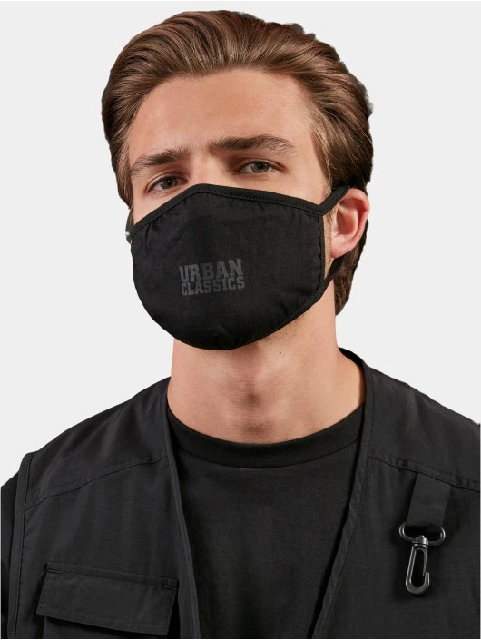 URBAN CLASSICS Cotton Face Mask 2-Pack In Schwarz 2 URBAN CLASSICS Cotton Face Mask 2-Pack In Schwarz – Bild 2