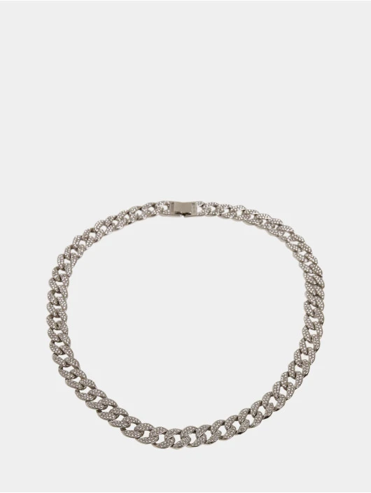 URBAN CLASSICS Heavy Necklace With Stones In Silberfarben 1 URBAN CLASSICS Heavy Necklace With Stones In Silberfarben