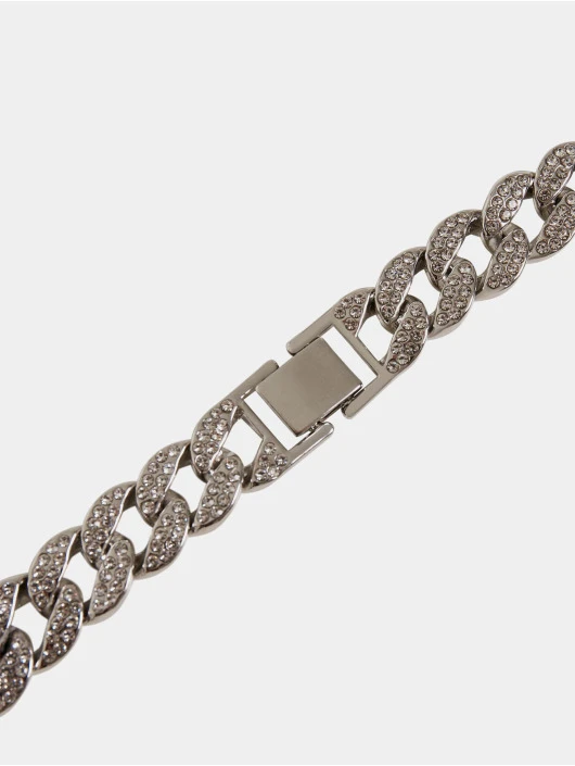 URBAN CLASSICS Heavy Necklace With Stones In Silberfarben 2 URBAN CLASSICS Heavy Necklace With Stones In Silberfarben – Bild 2