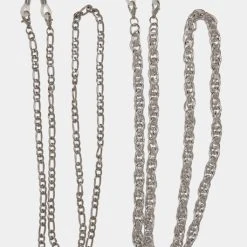 URBAN CLASSICS Multifuntional Metalchain 2-Pack In Silberfarben