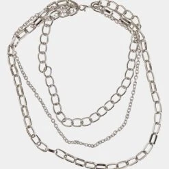 URBAN CLASSICS Classic Layering Necklace In Silberfarben
