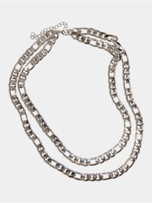 URBAN CLASSICS Figaro Layering In Silberfarben 1 URBAN CLASSICS Figaro Layering In Silberfarben