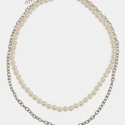 URBAN CLASSICS Pearl Layering In Silberfarben