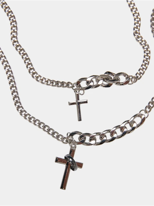 URBAN CLASSICS Various Chain Cross In Silberfarben 2 URBAN CLASSICS Various Chain Cross In Silberfarben – Bild 2